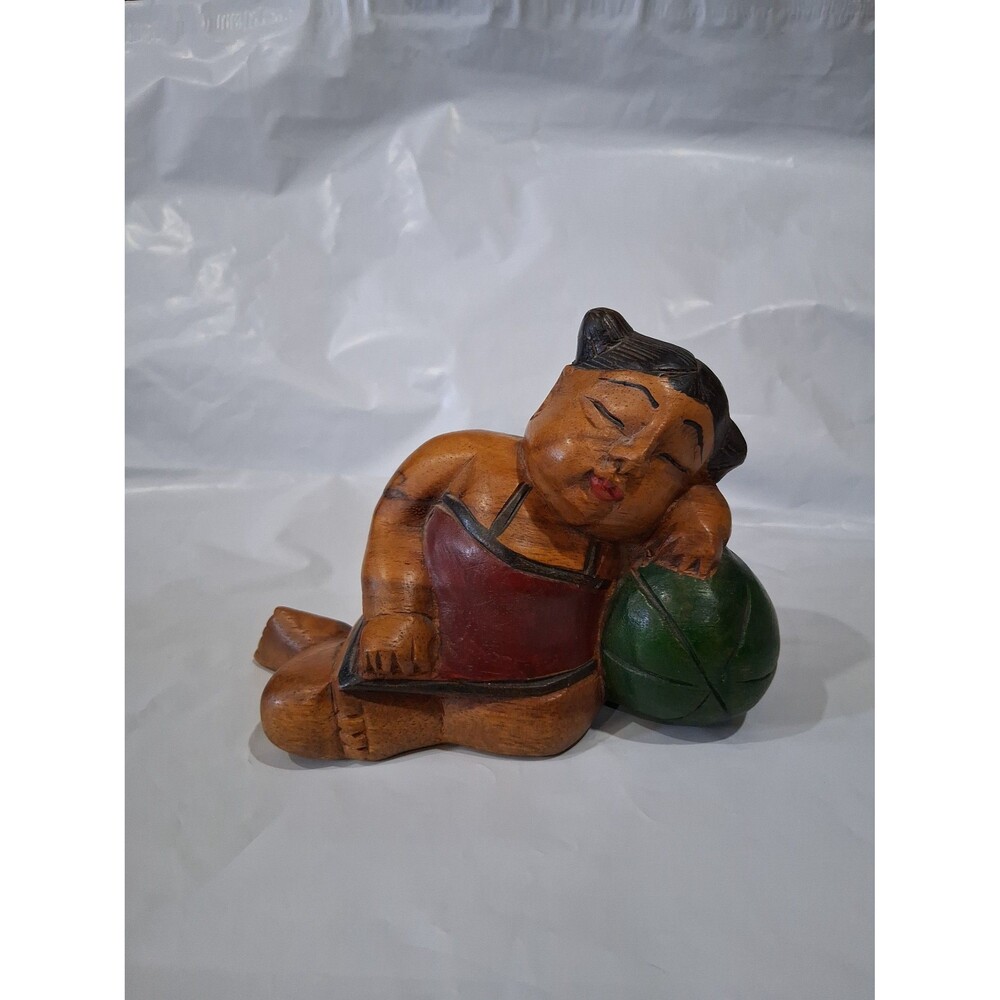 Vintage Asian Handcarved Figures, Bookends - Picture 4 of 6